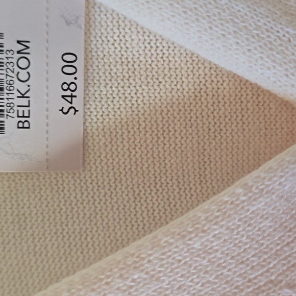 NEW DIRECTIONS WOMENS PEACH & WHITE FRONT BUTTON CARDIGAN SWEATER SIZE SMALL - Picture 4 of 16